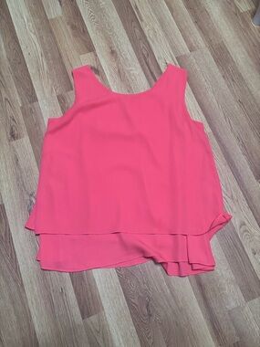 Sleeveless Layered Pink Women's Top